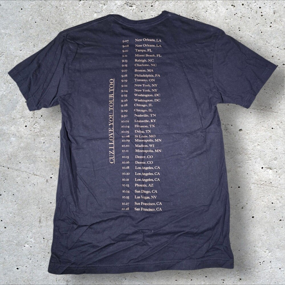 Lizzo Cuz I Love You Tour Too 2019 Gold Glitter Graphic Black T Shirt Small S - Picture 3 of 7